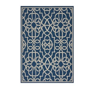 LunaLulinlk Navy Polypropylene 2205B 5'3" X 7'6" - 1 of 4