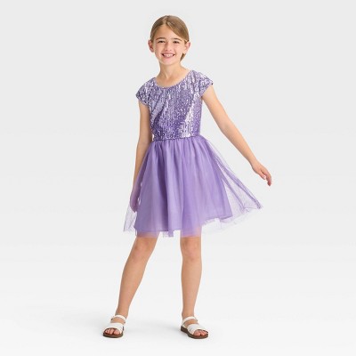 Zenzi Girls' Ombre Sequin Dress - Lavender Xxl Plus : Target
