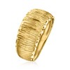 Ross-Simons Italian 14kt Yellow Gold Textured and Polished Ring - 3 of 4
