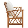 vidaXL Patio Bench with Cushion, 46.9" Solid Acacia Wood - 3 of 4