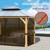 Aoodor Universal 10 x 7 x 13 ft. Gazebo Replacement Mosquito Netting Screen 4-Panel Sidewalls with Double Zipper (Only Netting) - 3 of 4