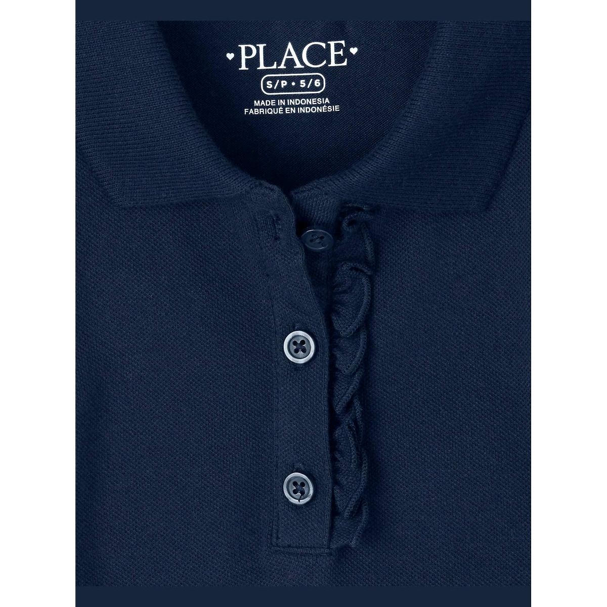 The Children's Place Girls Uniform Short Sleeve Ruffle Pique Polo 5-Pack - thumbnail 2