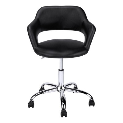 NicBex Faux Leather Adjustable Height Home Office Chairs with Universal Wheels for Work Study Vanity