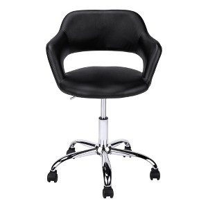 NicBex Faux Leather Adjustable Height Home Office Chairs with Universal Wheels for Work Study Vanity - 1 of 4