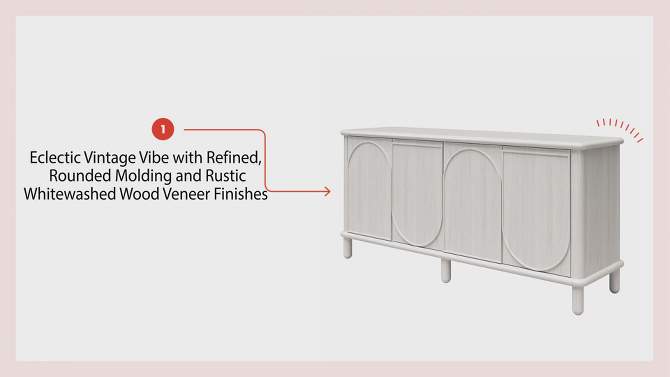 Selena Credenza Rustic White - CosmoLiving by Cosmopolitan, 2 of 12, play video