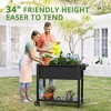 Arceso Raised Garden Beds Outdoor, 40 Inch  Raised Garden Bed with Wheels Lockable & Handlebar, with Legs, HDPS Weather Resistant Garden Planter - 2 of 4