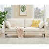 Garvee 78 Inch Sofa, 3 Seater Sofa, Comfy Modern Couch with 2 Pillows, Cozy Lounge Sofa, Sofa Couch for Living Room Apartment Bed Room, Beige - 2 of 4