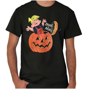 Halloween Dennis The Menace Pumpkin Graphic T Shirt Men or Women Brisco Brands - 1 of 4
