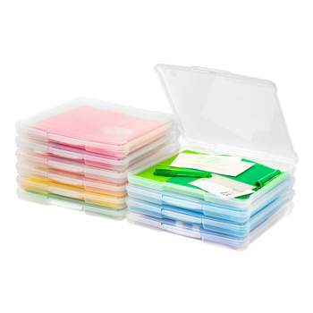  IRIS USA 6Pack 8.5 x 11 Portable Project Case Container with  Snap-Tight Latch, Clear : Everything Else