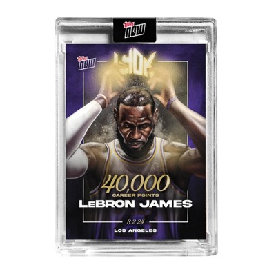 TOPPS NOW 2023-24 Basketball Card | 40k Points LeBron James LJ-40K