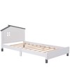 NicBex Twin/Full Size Wood Platform Bed Frame with House-Shaped Headboard for Kids/Boys/Girls,No Box Spring Needed,Easy Assembly - 4 of 4