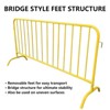 Coucheta 6.5FT Interlocking Steel Barricade-Galvanized Interlocking Barricade with Adjustable Bridge Feet,Crowd Control Metal Barrier for Airport - 3 of 4