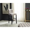 Tiffany Tufted Bar Stool - Taupe/Artic Grey - Safavieh - 2 of 4
