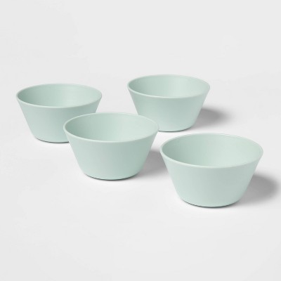 7.9oz 4pk Plastic Mini Bowls Green - Room Essentials™ : Target