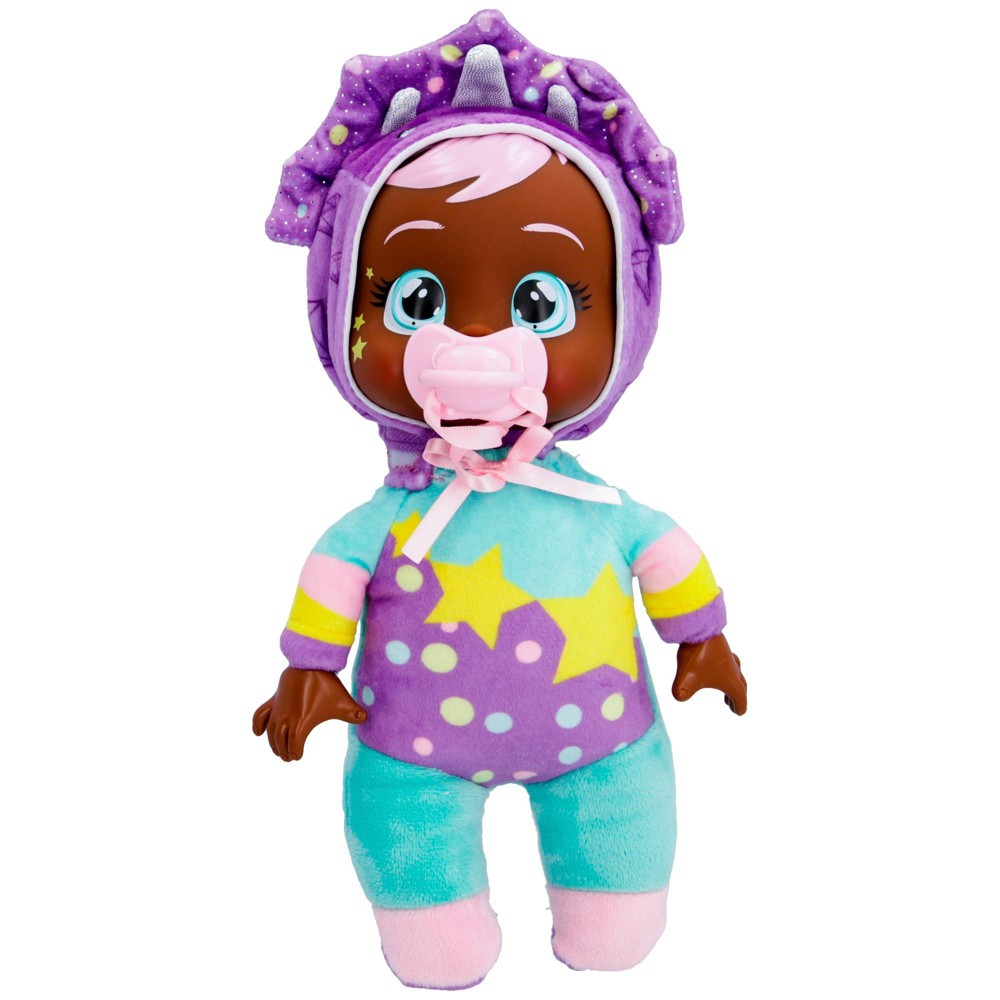 Cry Babies 9'' Tiny Cuddles Talents Phoebe the Dino Baby Doll with Gymnastic Themed Outfit