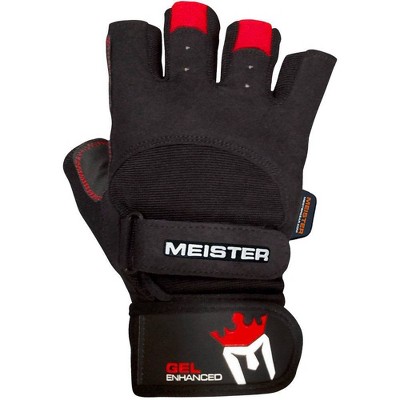 Meister Wrist Wrap Stryk Gloves With EliteGel Inner Hand ProWraps, Sparring Gloves For Boxing MMA Muay Thai, Unisex, 1117STBK