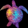 Women's Design By Humans Pink And Purple Watercolor Sea Turtle By Maryedenoa Racerback Tank Top - image 2 of 2