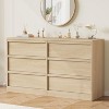 Jojoka 6/7/8 Drawer Dresser for Bedroom, Modern Wooden Double Dresser Organizer with Large Storage for Living Room, Nursery, or Hallway - 2 of 4