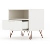 Sapphtopaz Modern Nightstand with Spacious Drawer Simple Night Stand with Splayed Metal Legs Bedside Table for Bedroom, Living Room - 4 of 4