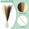 Unique Bargains Dried Plants Artificial Durable Small Fluffy Pampas Grass 7 Branches for Home, Office 17.7 Inch - 2 of 4