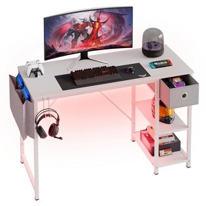 Bestier 47 Inch LED Computer Desk with Storage Drawer - 1 of 4
