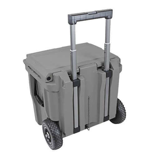 Xspec 45 Quart Towable Roto Molded Ice Chest Outdoor Cooler with Wheels, Grey - image 1 of 4