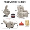 Large Chenille Power Lift Recliner Chair with Massage and Heat for Elderly, Dual USB (A & C) Ports and 2 Steel Cup Holders - 2 of 4