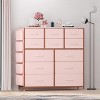 Dresser for Bedroom, Tall Storage Dresser with 12 Drawers & Side Pockets, Fabric Chests of Drawers Organizer - 2 of 4