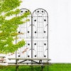 JUJABU 2 Pack Metal Garden Trellis 86.7" x 19.7"  for Climbing Plants Outdoor Flower Support - 4 of 4