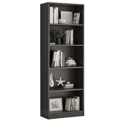 AZL1 Life Concept Decorative Bookshelf Freestanding Bookcase with Adjustable Shelves, 5 Layer for Offices, Living Rooms, Gray, 11.6"*24.4"*68.9"