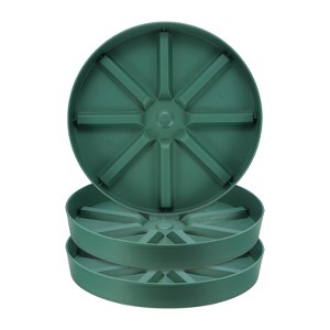 Unique Bargains Plastic Indoor/Outdoor Anti-Rot Water Catcher Tray Plant Saucer 3 Pcs - 1 of 4