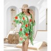 HAPPY BAY Women's Open Front Summer Beach Bikini Cardigan Swimsuit Coverups Beachwear Mini Bathing Suit Duster for Women L-XL Multicolored, Leaf - 2 of 4