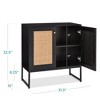 Best Choice Products 2-Door Rattan Storage Cabinet, Accent Furniture, Cupboard w/ Non-Scratch Foot Pads - 2 of 4