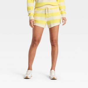 Women's Striped Sweater Shorts - JoyLab™ - 1 of 3