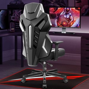 Gaming Chair Ergonomic, Racing Style PU Leather Game Chair, Adjustable Backrest Swivel Ergonomic Gamer Chair with Lumbar Support, Blackgray - 1 of 1