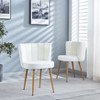 NicBex Boucle Dining Chairs Set of 2 Modern Upholstered Armless Side Chair with Backrest & Wood Legs for Dining Room - 3 of 4
