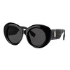 Burberry MARGOT BE 4370U 300187 Womens Round Sunglasses Black 49mm - 2 of 3
