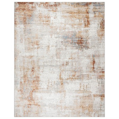 Gray and Beige Synthetic Tufted Reversible 5' x 7' Area Rug