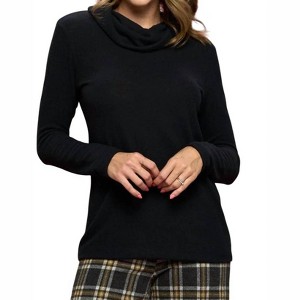 Women's Brushed Knit Cowl Neck Sweater - reneec. - 1 of 3