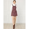 Allegra K Women's Causal Adjustable Strap Above Knee Suspender Skirts - 3 of 4