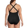 Lands' End Women's Chlorine Resistant Scoop Neck X-Back High Leg Soft Cup Tugless Sporty One Piece Swimsuit - 2 of 4