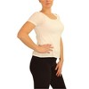 Aeropostale Womens Knot Back Cropped Basic T-Shirt, White, X-Large - 2 of 4