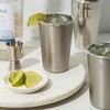 True Stainless Steel Pint Glasses for Beer, Iced Coffee, Water, or Cocktails, Unbreakable Metal Outdoor Tumblers, 16 Oz Set of 4, Silver Finish - 2 of 4
