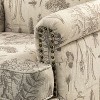 Yahweh Wooden Upholstered Floral Pattern Design Armchair with Panel Arms and Camelback| ART OF LIVING DESIGNS - 4 of 4