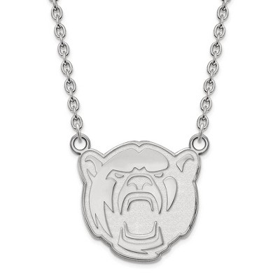 Black Bow Jewelry 10k White Gold Baylor Bears NCAA Necklace 18 Inch