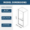 NicBex Shower Door  25.4" Wx72" H Pivoting Tub Shower Doors with 1/4" (6mm) Tempered Glass Door and 304 Stainless Steel Open Outside, Chrome - 4 of 4