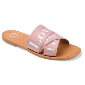 Journee Collection Womens Ivante Slide Flat Sandals - 1 of 4