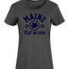 Women's - Instant Message - Maine 1820 Fall in Love Graphic T-shirt Dress - 2 of 4