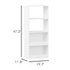 SeaCamel Kids 4-Tier Open Shelf Bookcase - White Book Organizer & Toy Storage Cabinet, Perfect for Children’s Bedroom, Playroom & Nursery - 3 of 4
