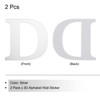 Unique Bargains 3D Acrylic Self-Adhesive Mirror Alphabet Sticker Wall Decals 2 Pcs - 3 of 3
